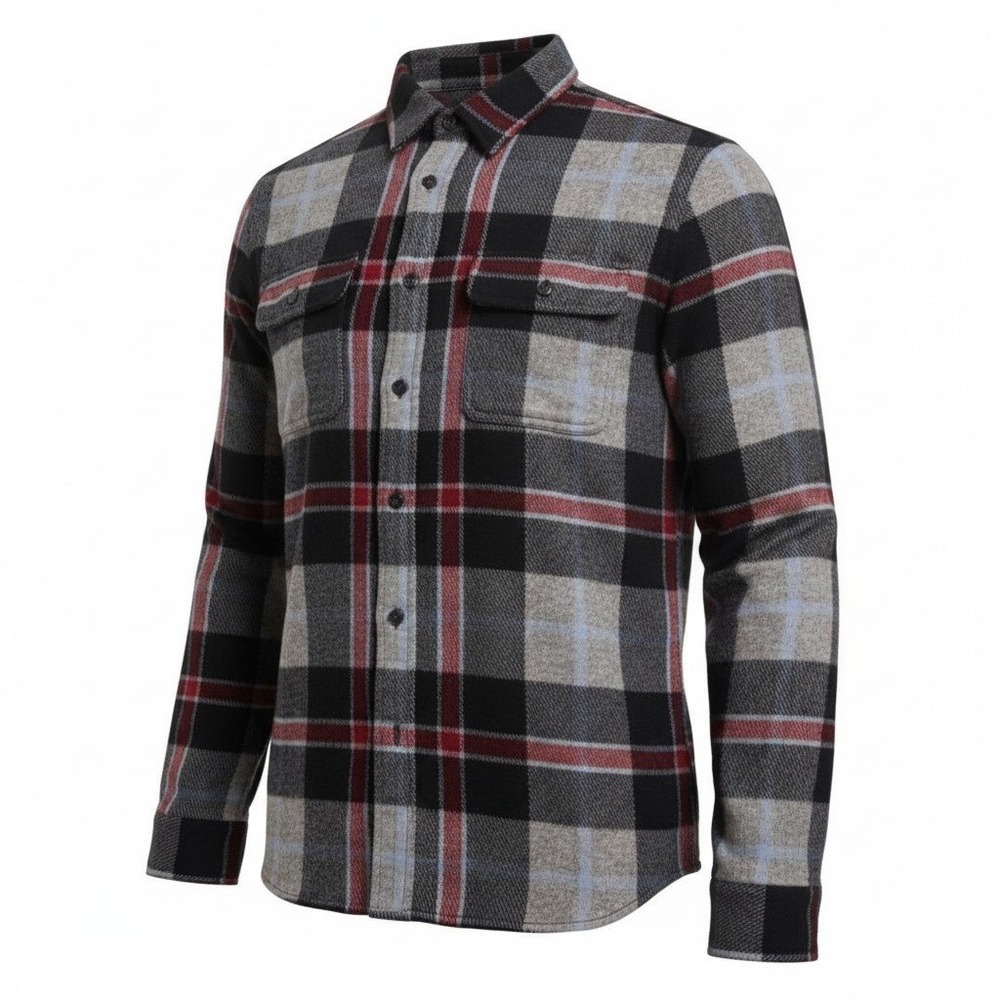 7Diamonds Generation Soft Flannel Mens XXL Gray Red Plaid Button Up Shirt